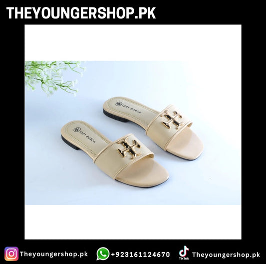 TORY ELEANOR SLIDES - BEIGE