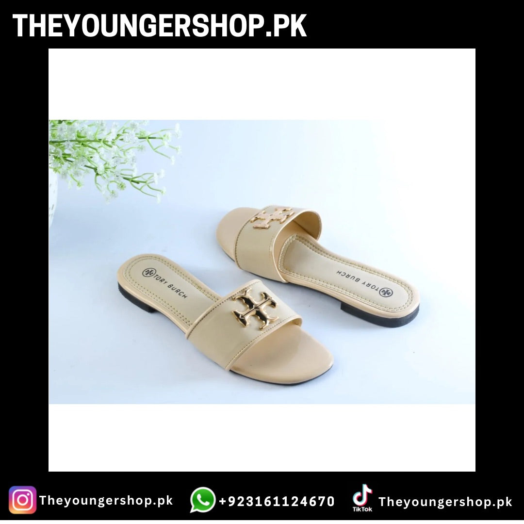 TORY ELEANOR SLIDES - BEIGE