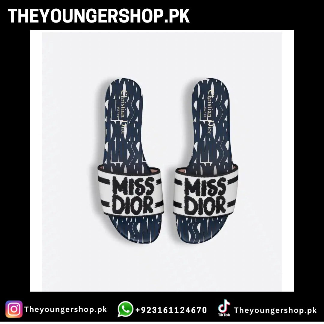 MISS DIOR DWAY SLIDES - NAVY