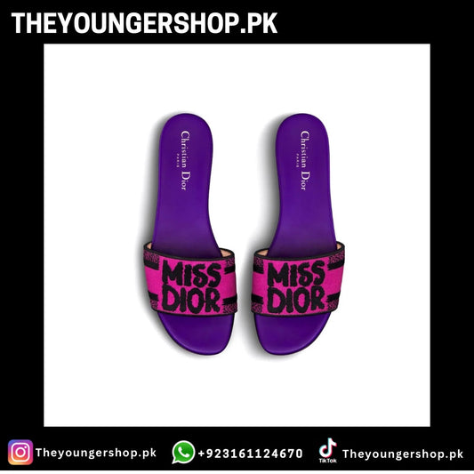 MISS DIOR DWAY SLIDES - PURPLE