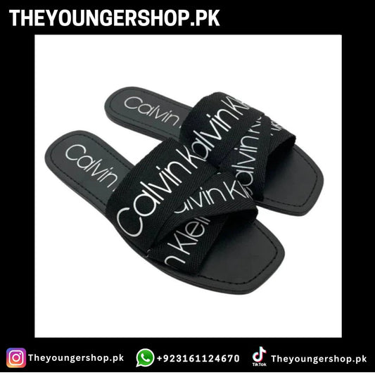 CK 'BAINY' LOGO SLIDES - BLACK