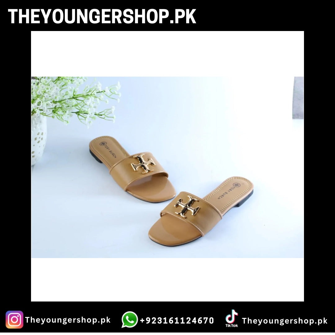 TORY ELEANOR SLIDES - BROWN