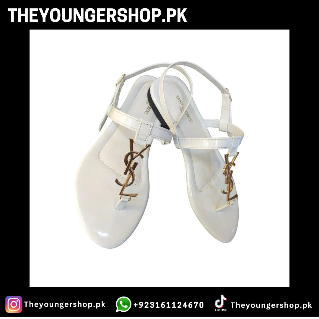 CASSANDRA SANDALS IN PATENT LEATHER - WHITE