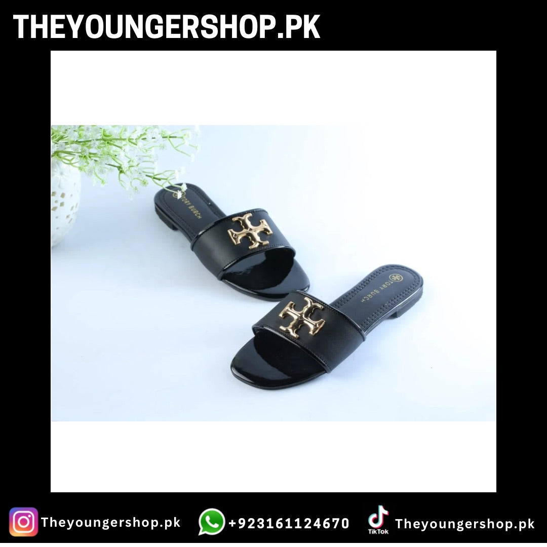 TORY ELEANOR SLIDES - BLACK