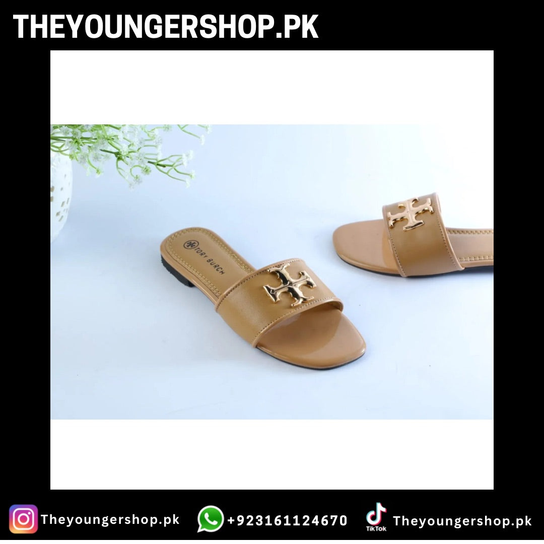 TORY ELEANOR SLIDES - BROWN