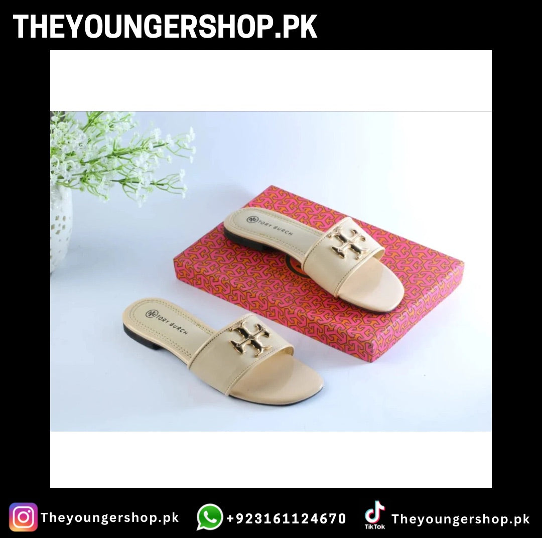 TORY ELEANOR SLIDES - BEIGE