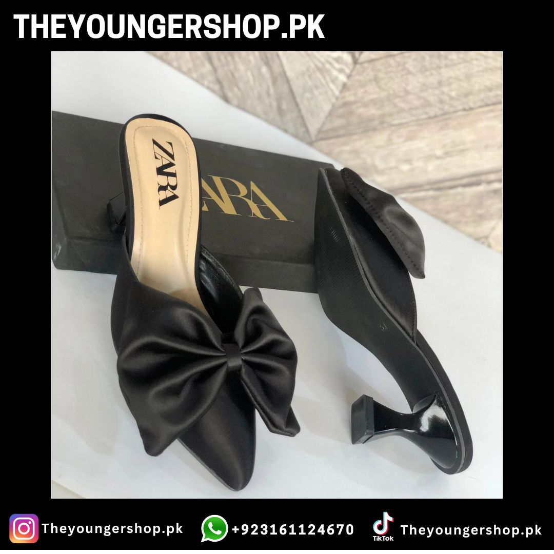 THEYOUNGERSHOP POINTED KITTEN HEELS - BLACK