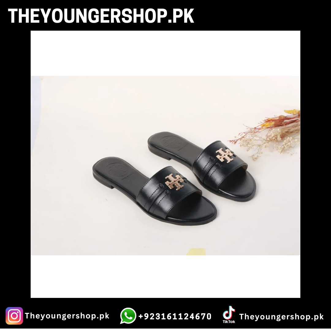 THEYOUNGERSHOP TB CASUAL SLIDES - BLACK