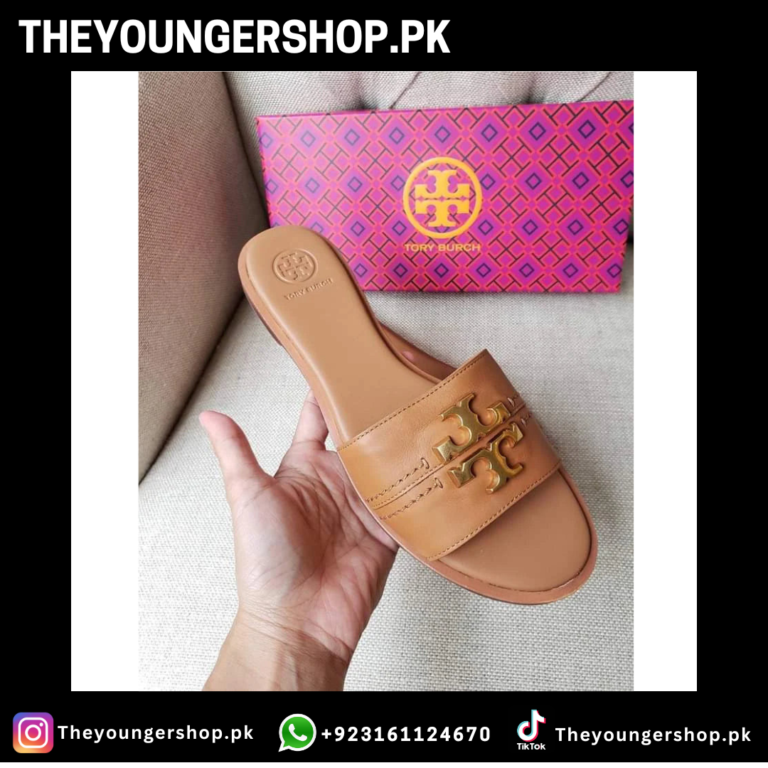 THEYOUNGERSHOP TB CASUAL SLIDES - BROWN