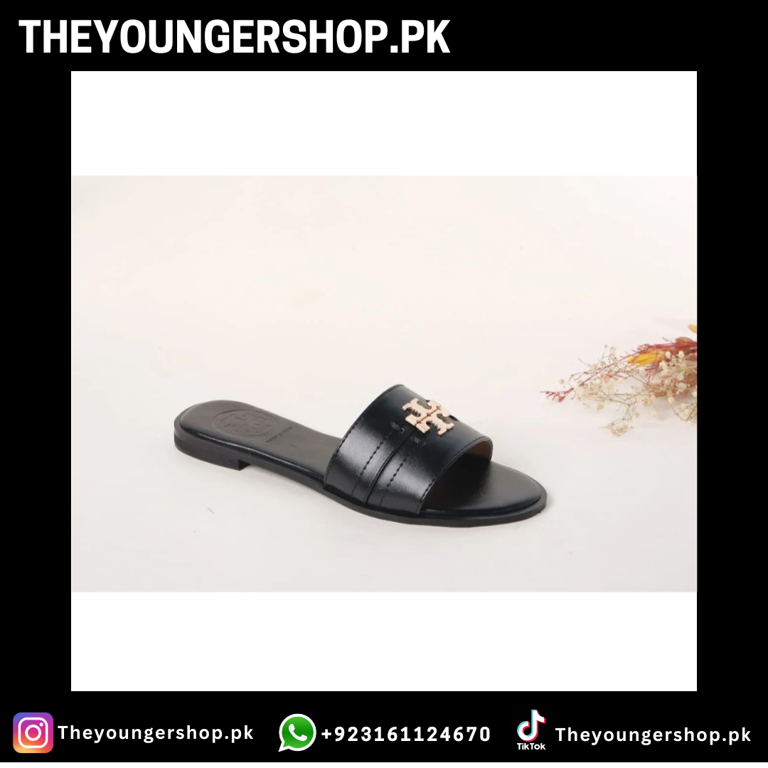 THEYOUNGERSHOP TB CASUAL SLIDES - BLACK