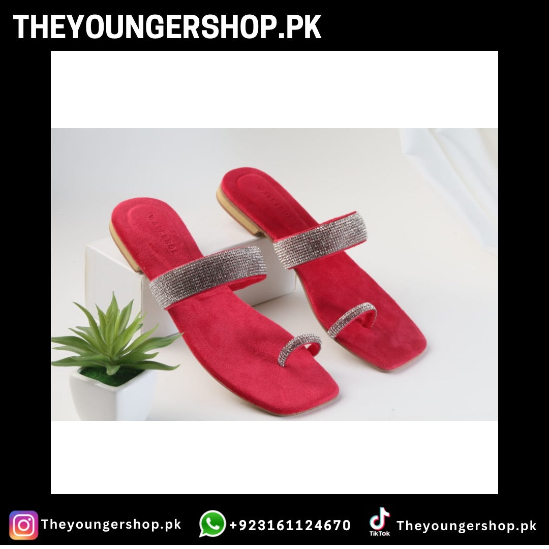 THEYOUNGERSHOP WOMEN'S MASH
STRAP SLIPPERS - PINK - THEYOUNGERSHOP.PK