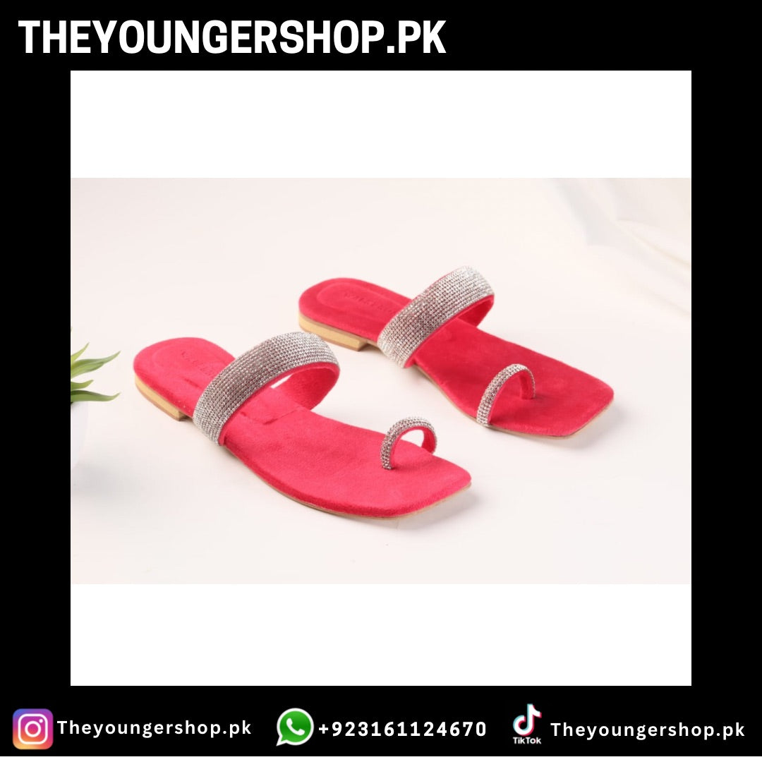 THEYOUNGERSHOP WOMEN'S MASH
STRAP SLIPPERS - PINK - THEYOUNGERSHOP.PK