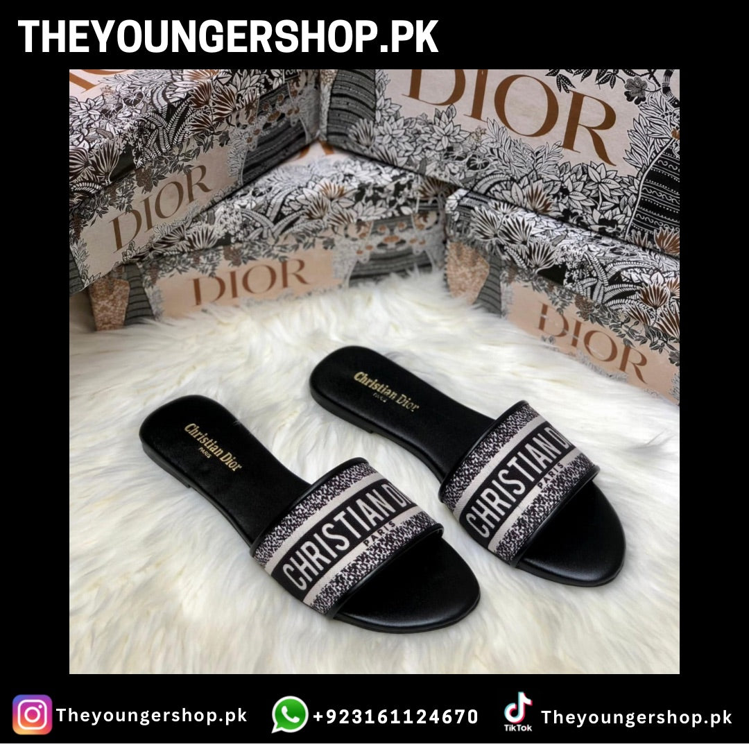 THEYOUNGERSHOP DIOR CASUAL FLATS - BLACK