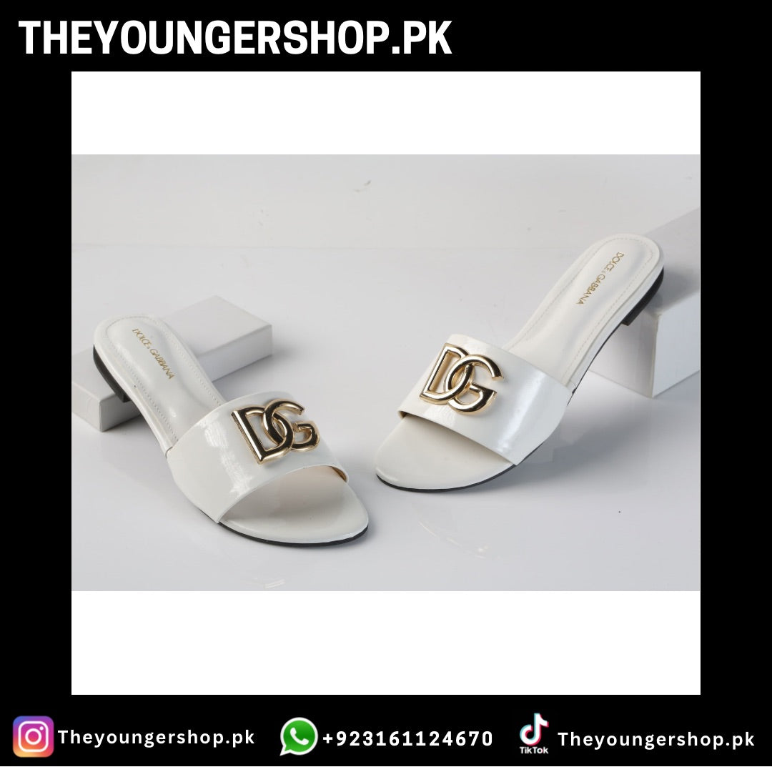 THEYOUNGERSHOP DOLCE & GABBANA SLIDES SLIPPERS - WHITE