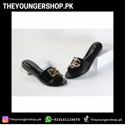 THEYOUNGERSHOP DOLCE & GABBANA SLIDES SLIPPERS - BLACK