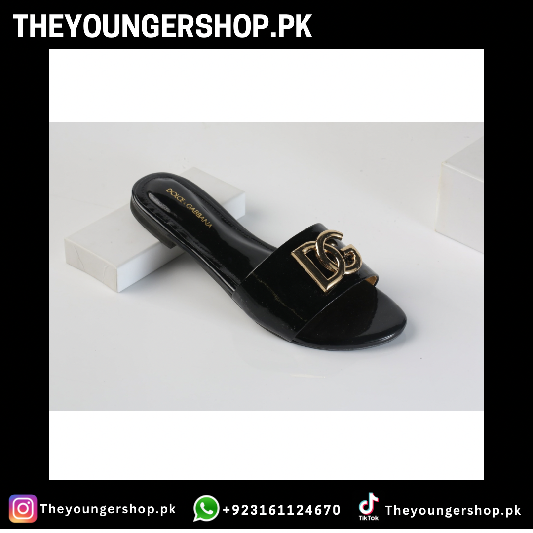 THEYOUNGERSHOP DOLCE & GABBANA SLIDES SLIPPERS - BLACK