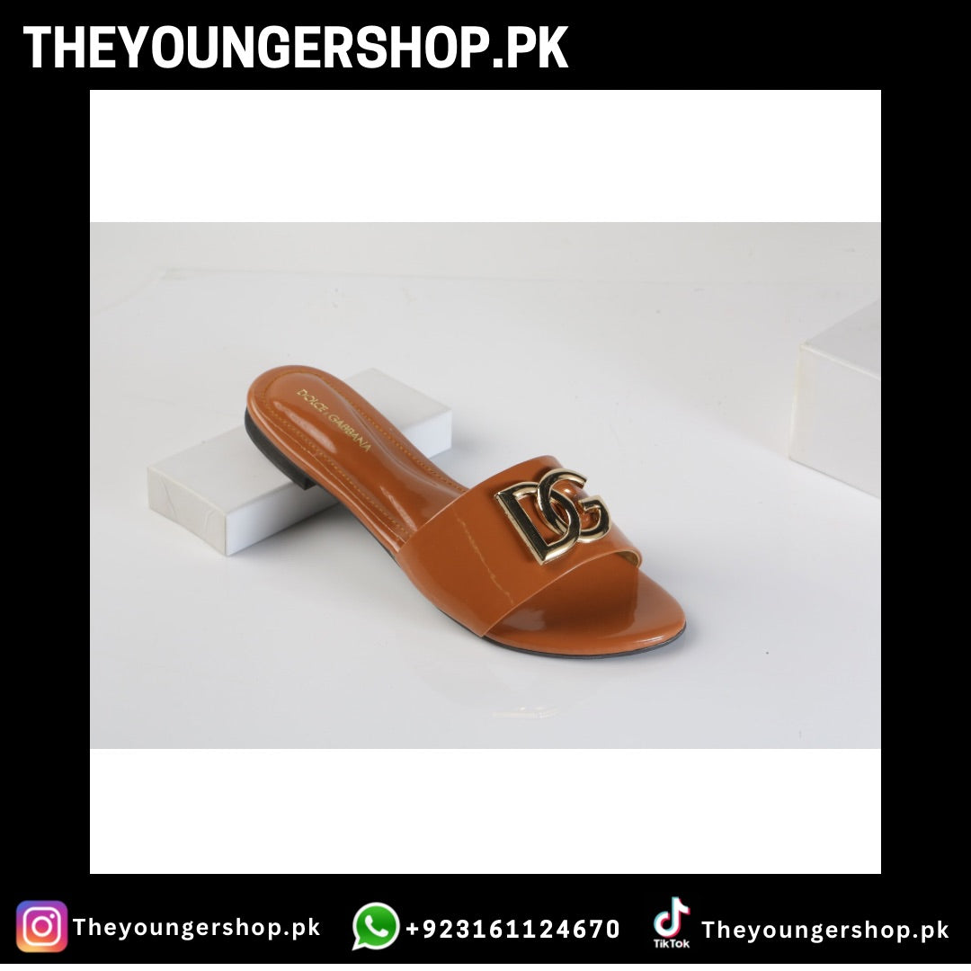 THEYOUNGERSHOP DOLCE & GABBANA SLIDES SLIPPERS - BROWN