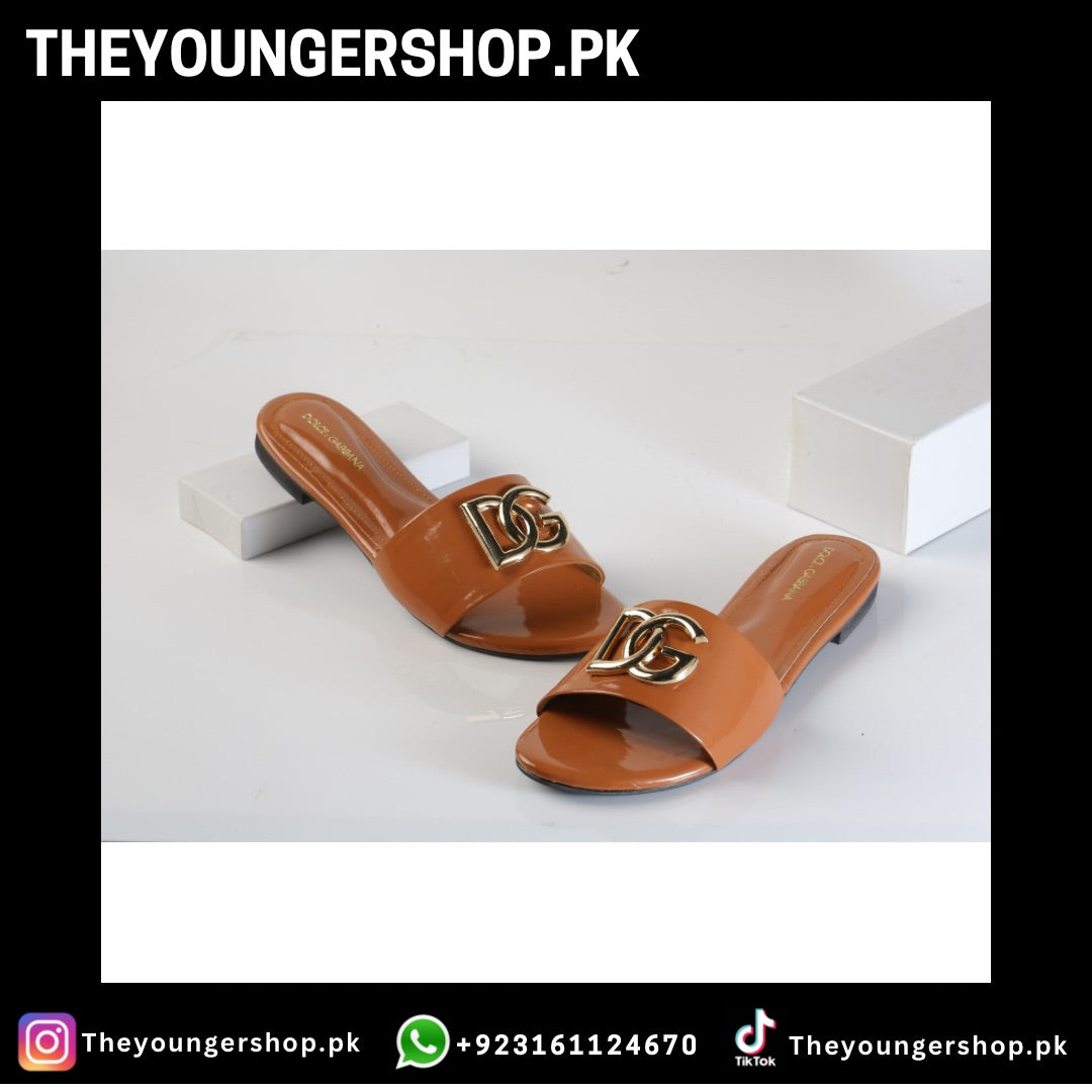 THEYOUNGERSHOP DOLCE & GABBANA SLIDES SLIPPERS - BROWN